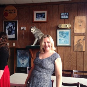 Kindly disregard the wolf wall behind me. My birthday party was at Cadillac Ranch, and this is their standard decor...